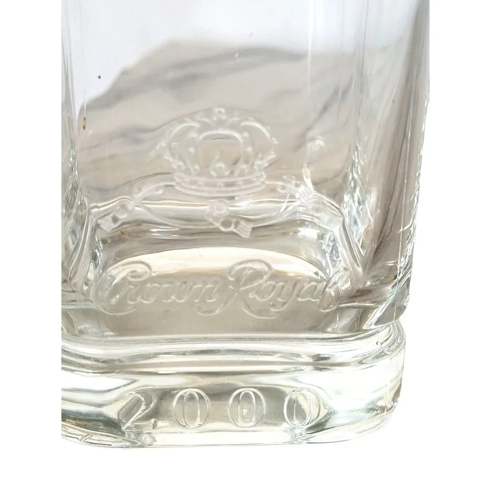 Crown‎ Royal Vintage 2000 Commemorative Square Glass Tumbler Rocks